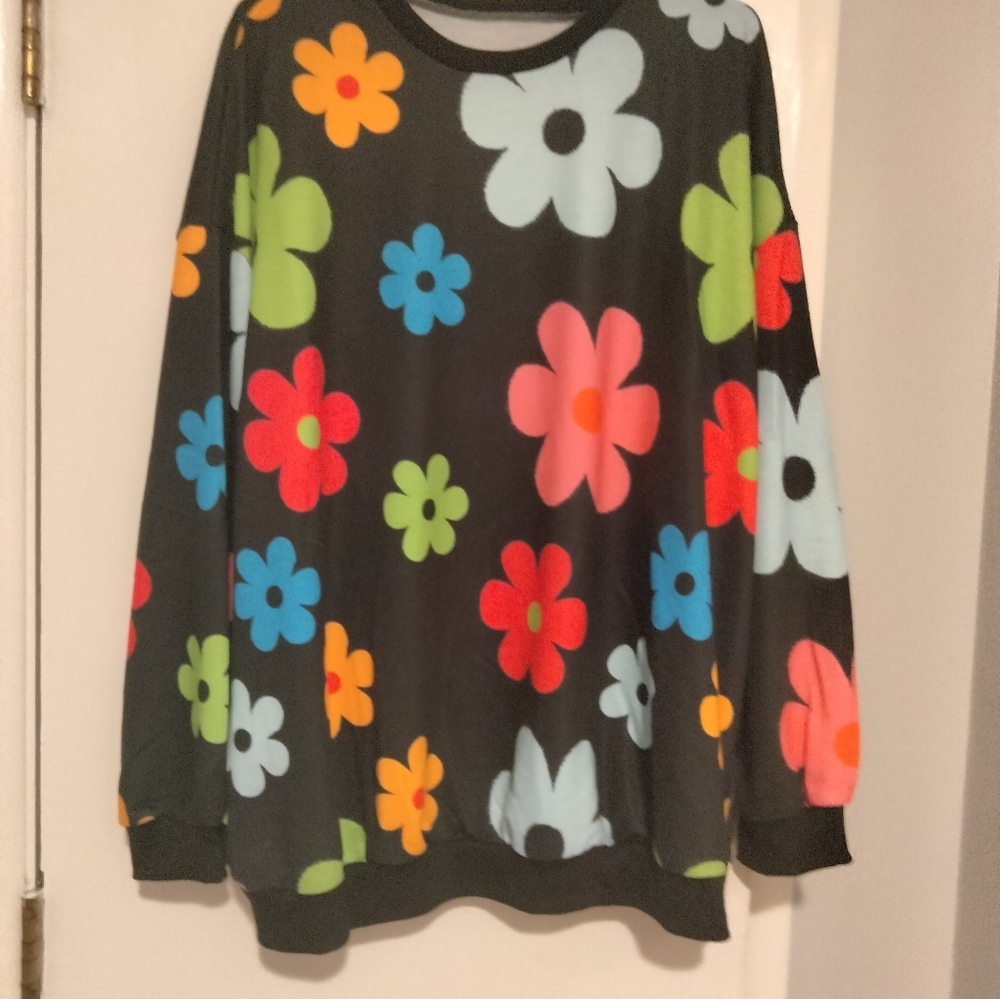 Boho print sweatshirt